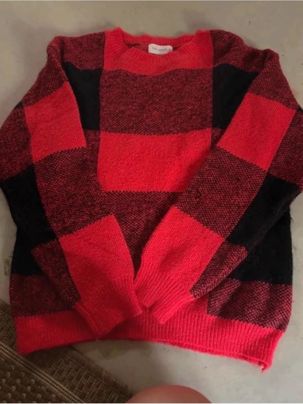 Red & Black Striped Crewneck Sweater by The Arrivals